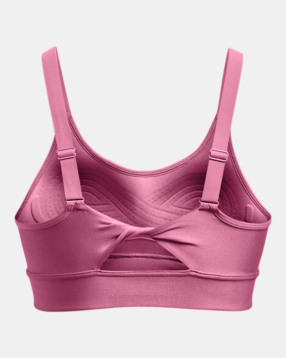 Women's UA Infinity Mid Twist Back Sports Bra, Pink, pdpMainDesktop image number 11